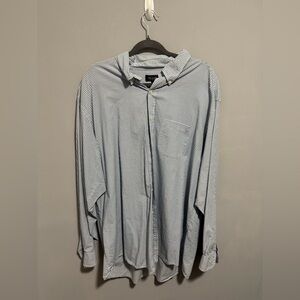 Brooks Brothers Men's Blue and White Checkered Shirt. Size XXL